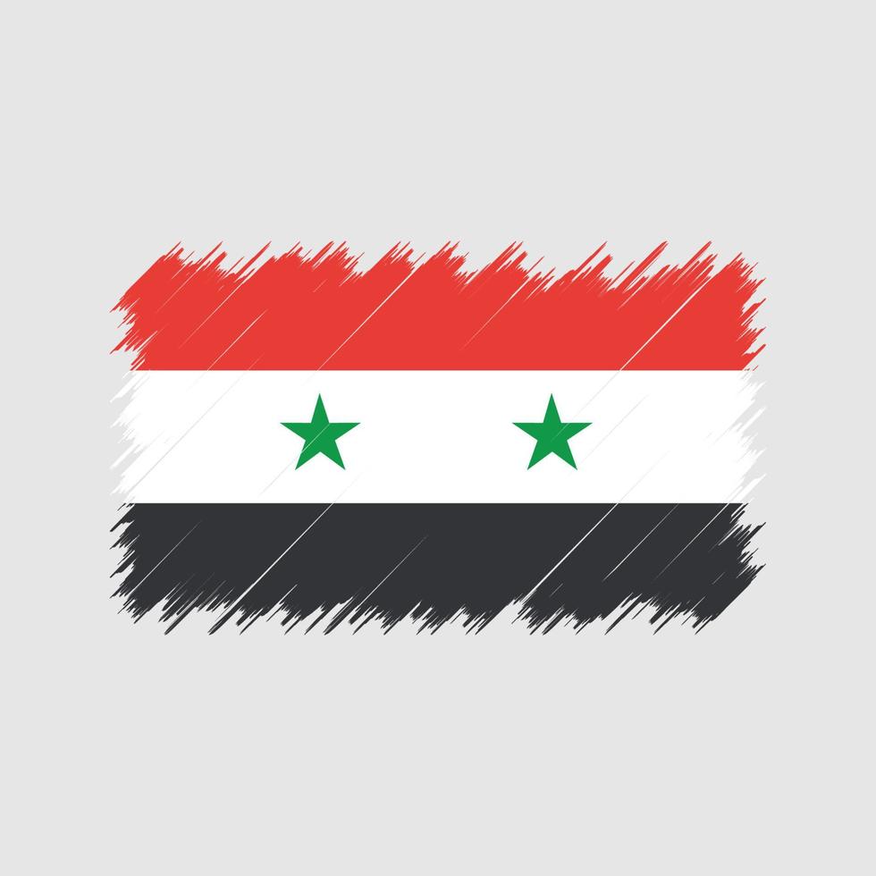 trazos de pincel de bandera siria. bandera nacional vector