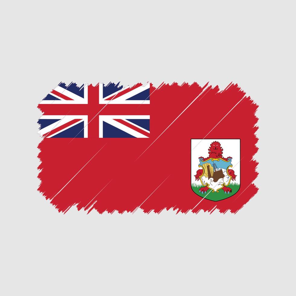 vector de pincel de bandera de Bermudas. bandera nacional