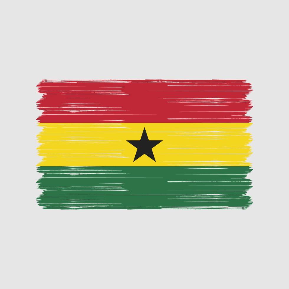 Ghana Flag Brush. National Flag vector