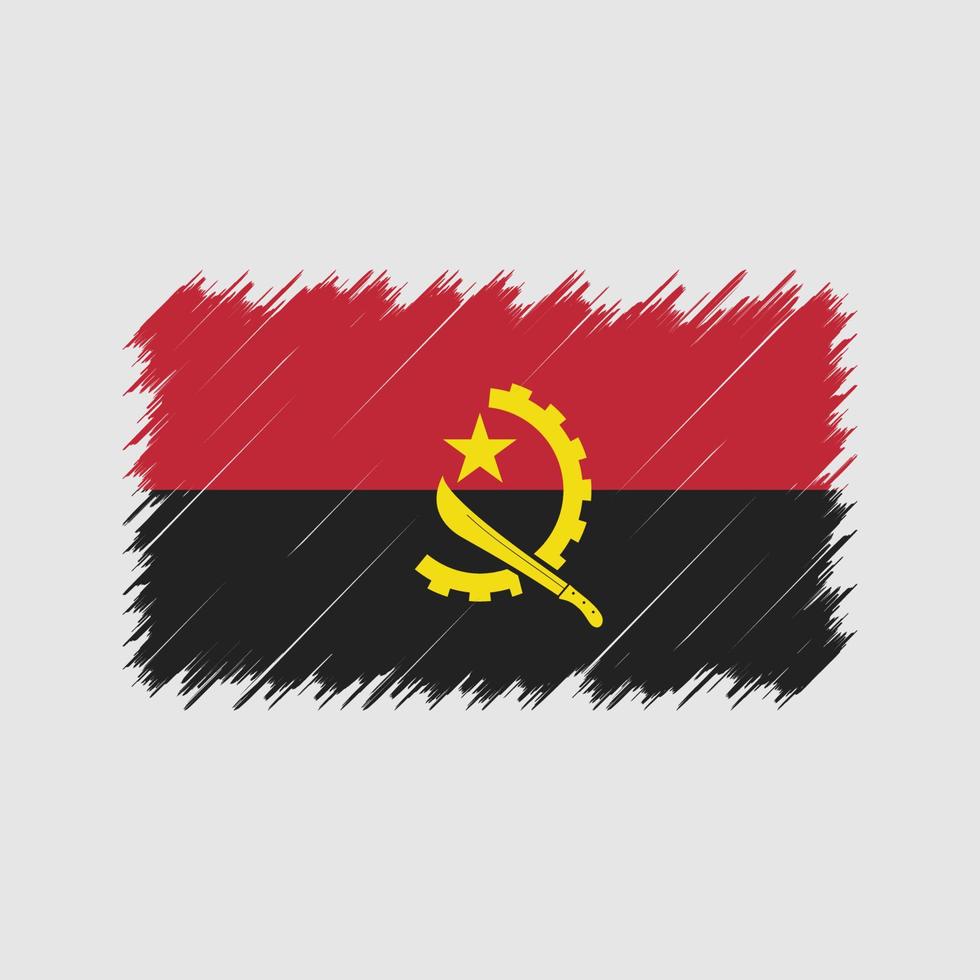 Angola Flag Brush Strokes. National Flag vector