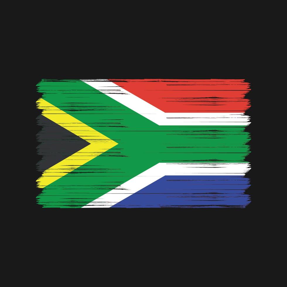 South Africa Flag Brush. National Flag vector