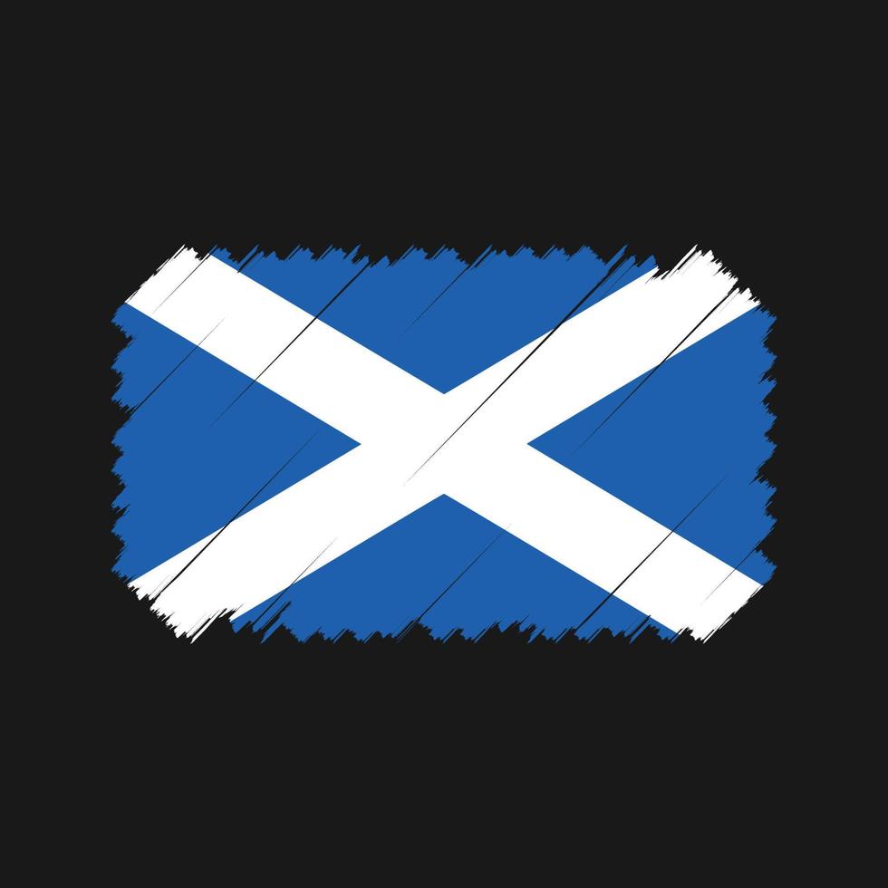 vector de pincel de bandera de Escocia. bandera nacional