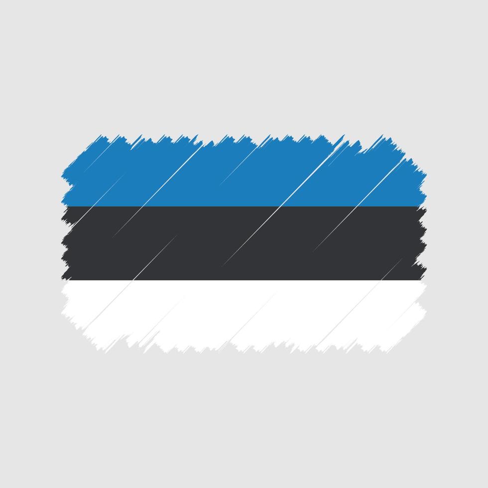 vector de pincel de bandera de estonia. bandera nacional