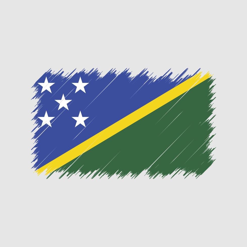Solomon Islands Flag Brush Strokes. National Flag vector