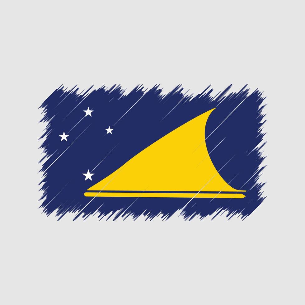 trazos de pincel de la bandera de tokelau. bandera nacional vector