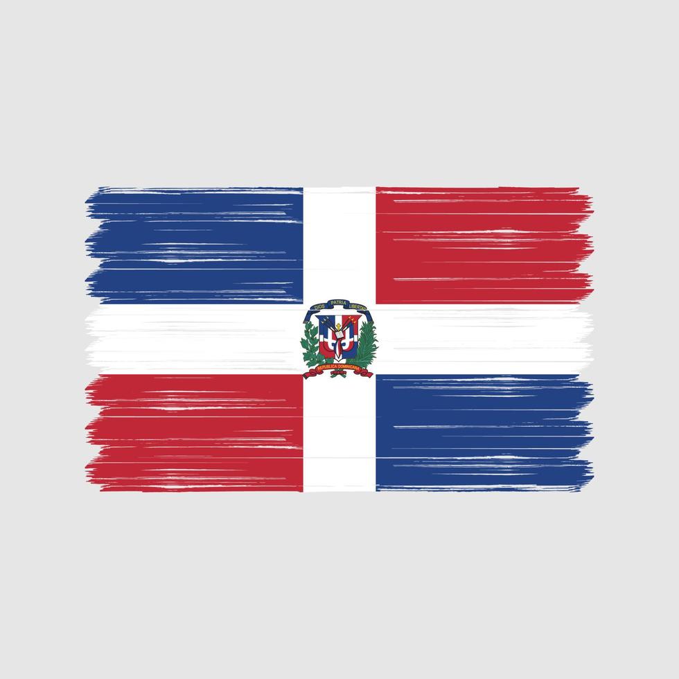 Dominican Republic Flag Brush. National Flag vector