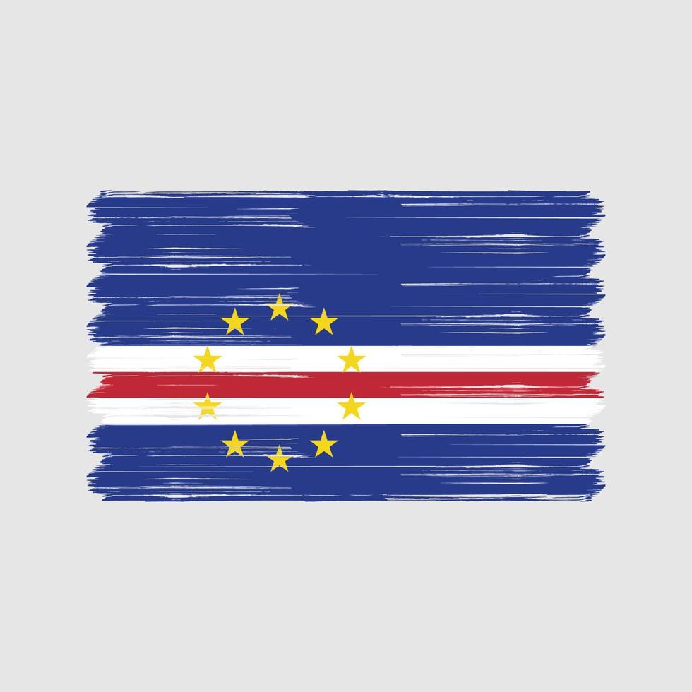 pincel de bandera de cabo verde. bandera nacional vector