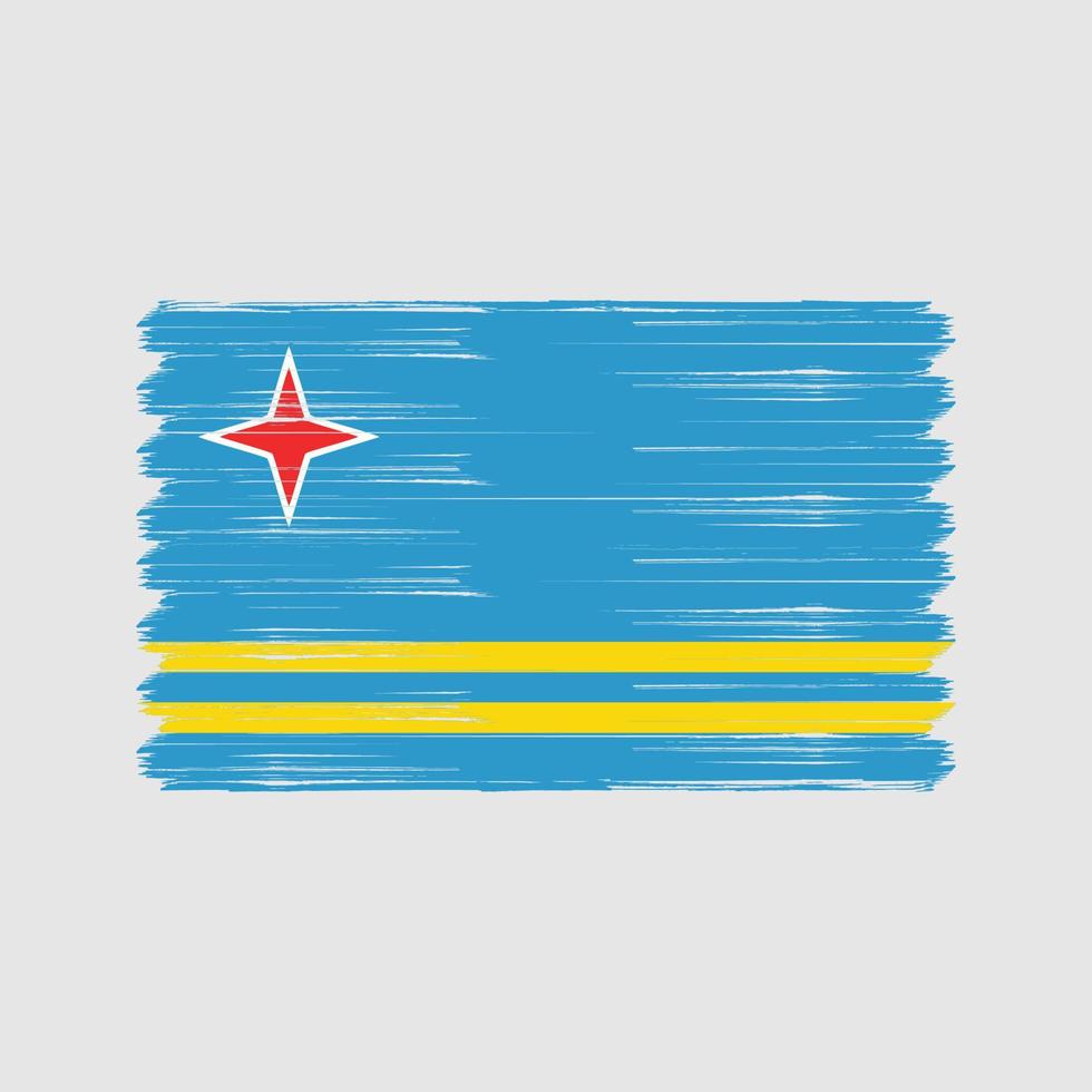 cepillo de la bandera de aruba. bandera nacional vector