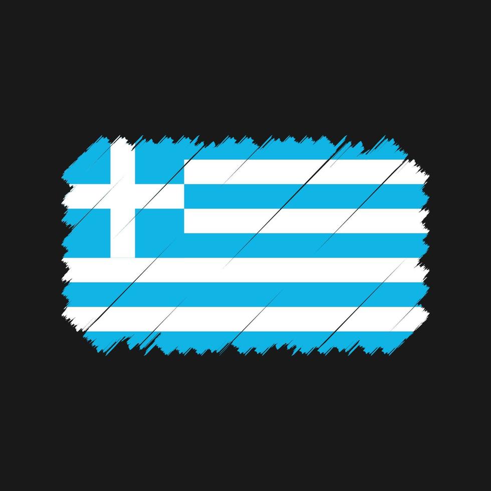 Greece Flag Brush Vector. National Flag vector