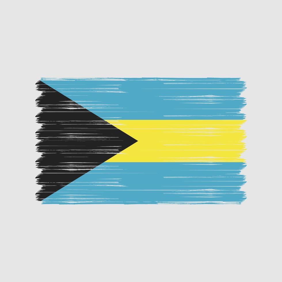 cepillo de bandera de bahamas. bandera nacional vector