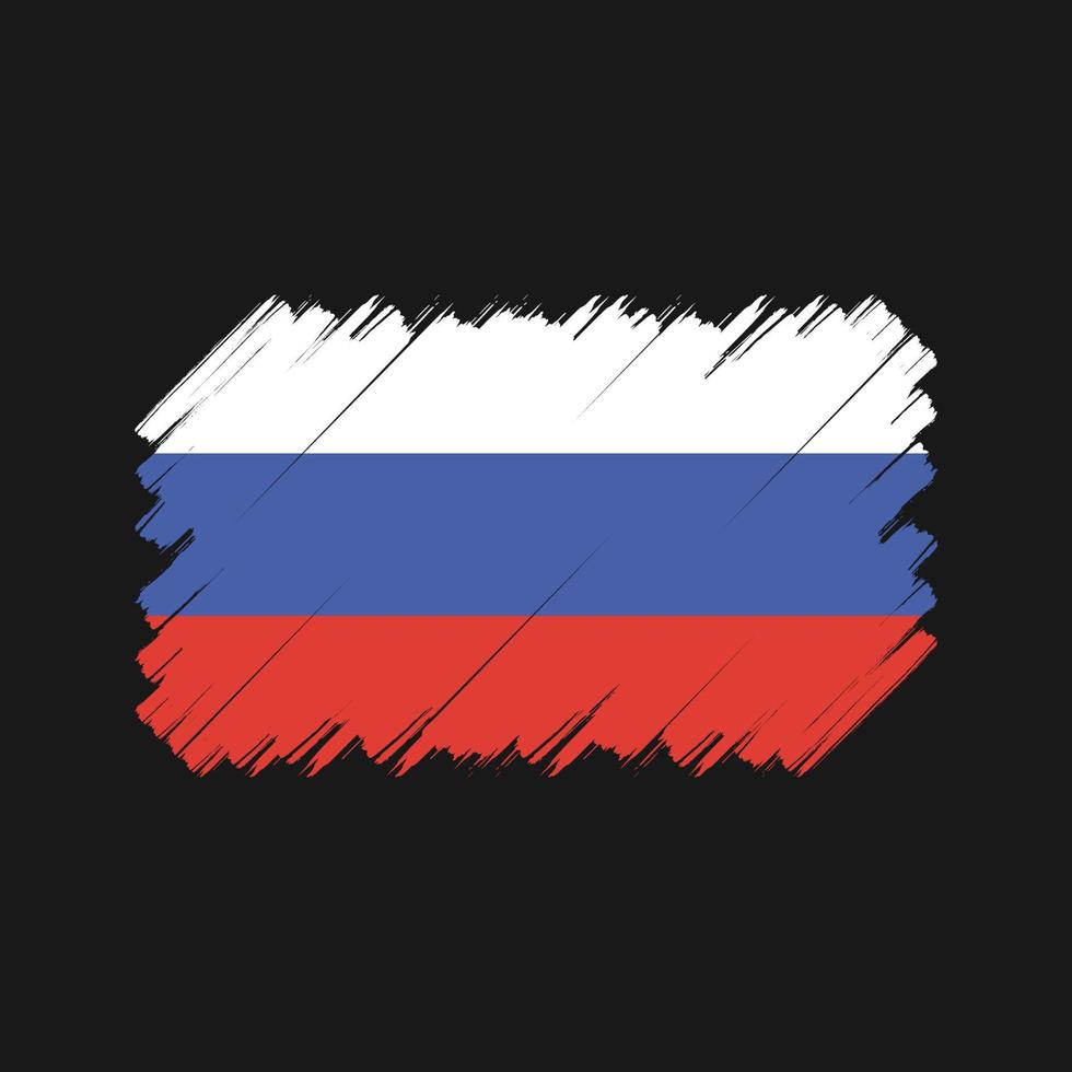 cepillo de bandera de rusia. bandera nacional vector