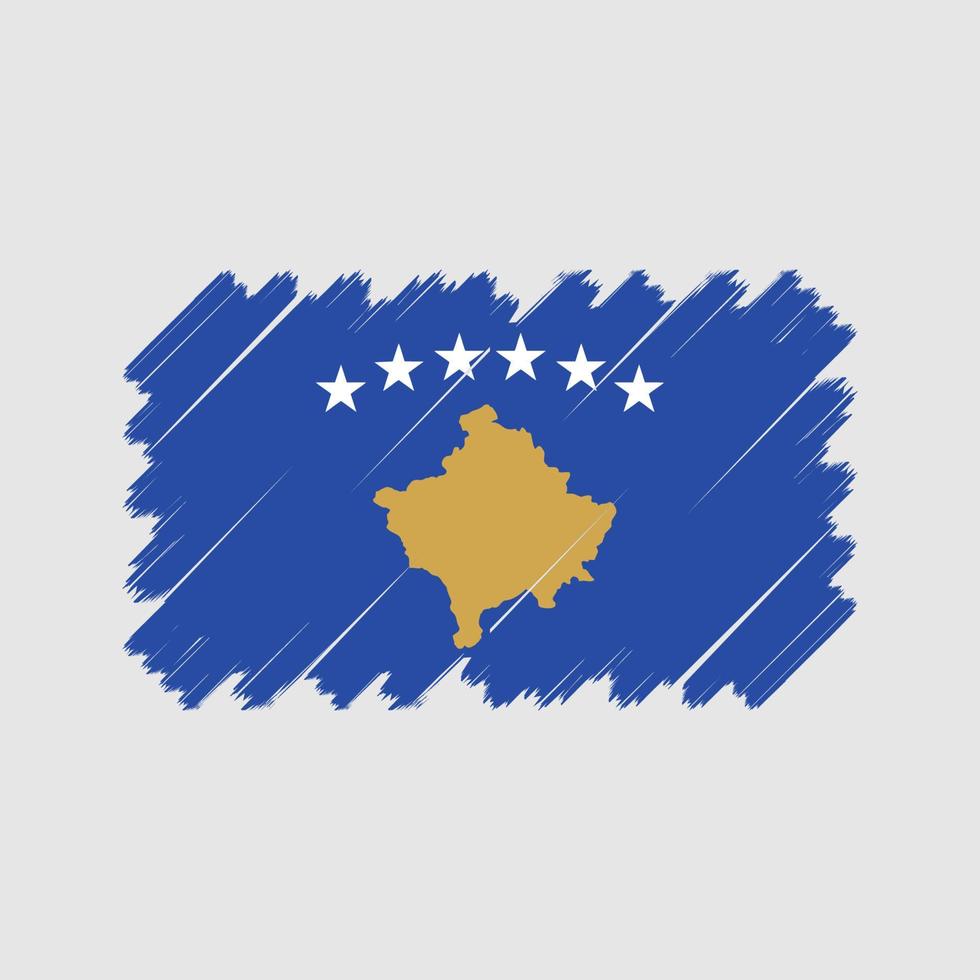 vector de la bandera de kosovo. bandera nacional