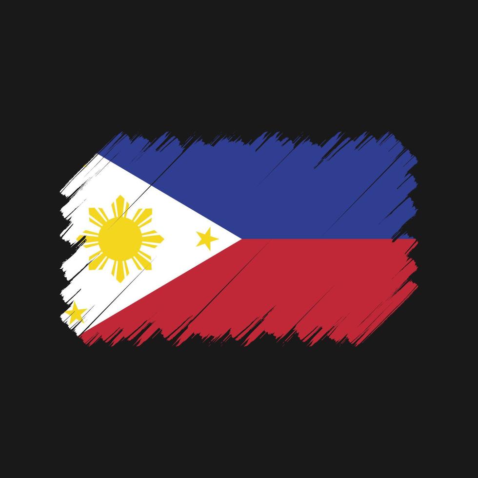 Philippines Flag Brush. National Flag vector