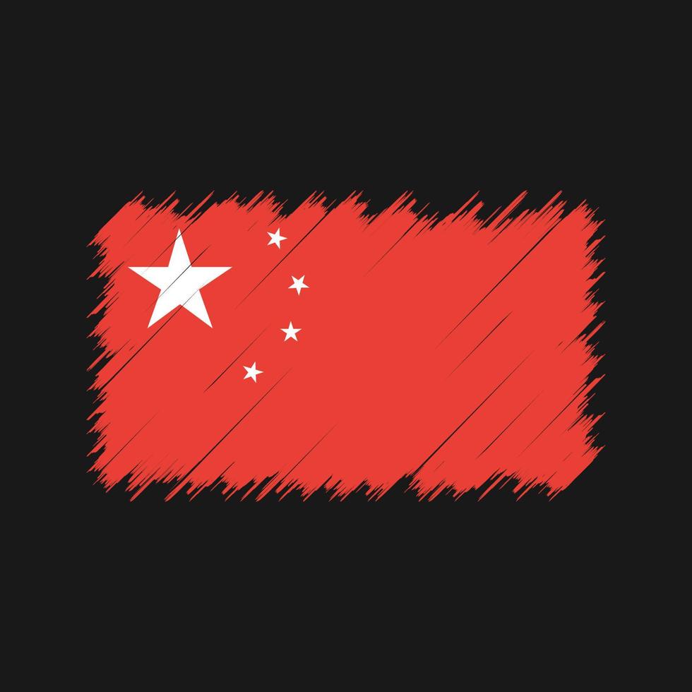 China Flag Brush Strokes. National Flag vector