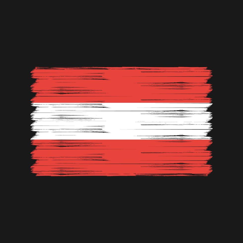 pincel de bandera de austria. bandera nacional vector