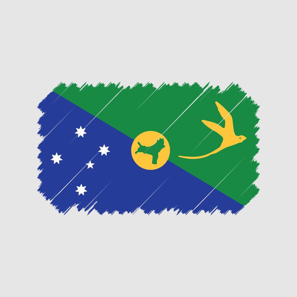 Christmas Islands Flag Brush Vector. National Flag vector