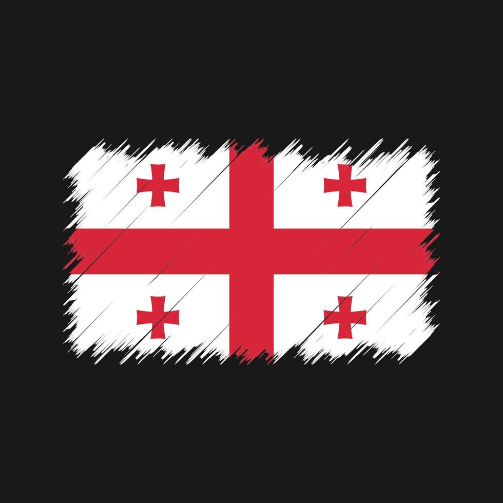 Georgia Flag Brush Strokes. National Flag vector