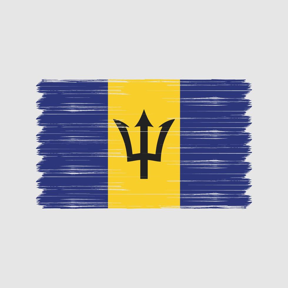 cepillo de bandera de barbados. bandera nacional vector