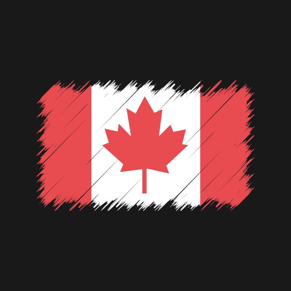 Canada Flag Brush Strokes. National Flag vector