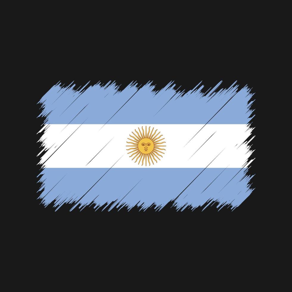 Argentina Flag Brush Strokes. National Flag vector