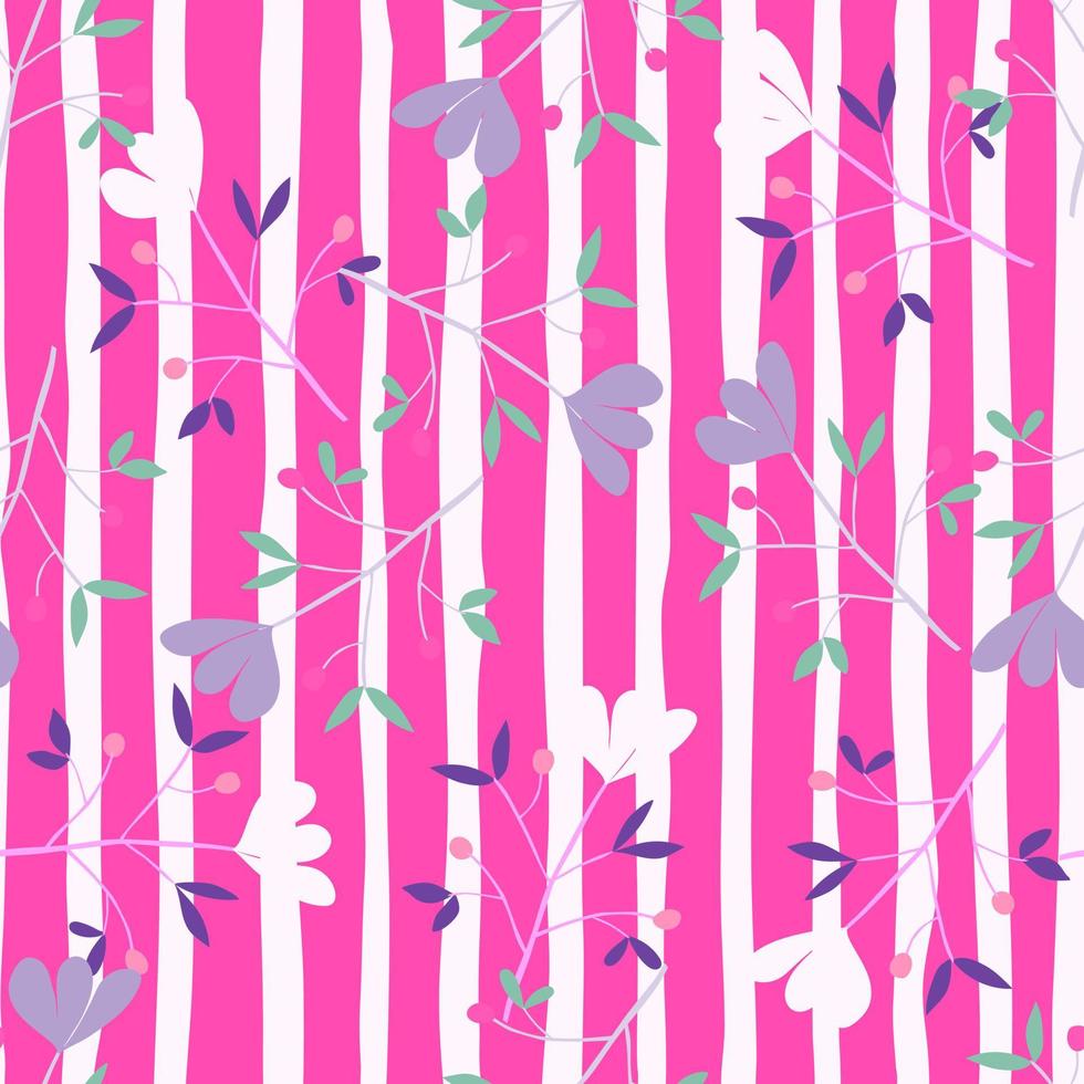 Cute flower seamless pattern. Abstract floral endless wallpaper. Creative botanical background. vector