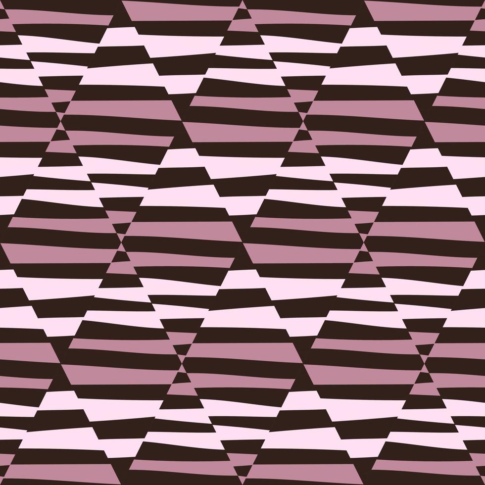 Mosaic of striped geometric seamless patern. Decorative abstract lines ornament. vector