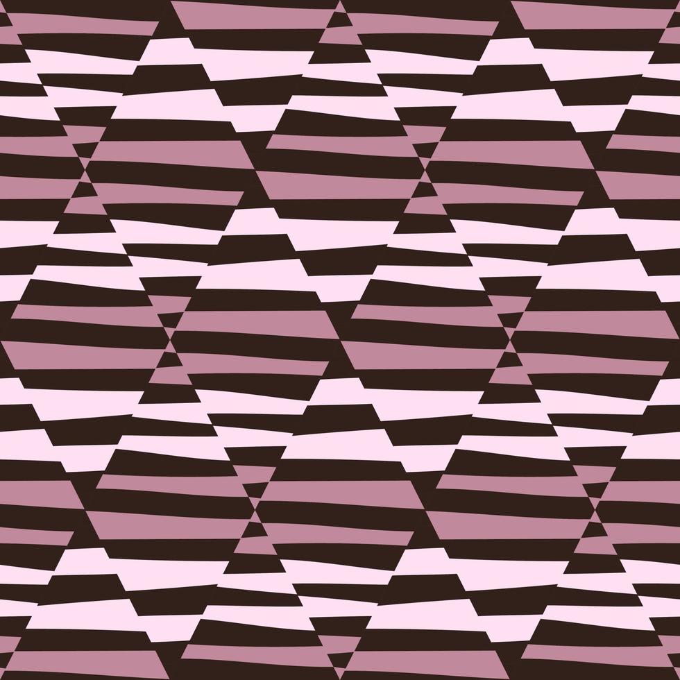 Mosaic of striped geometric seamless patern. Decorative abstract lines ornament. vector