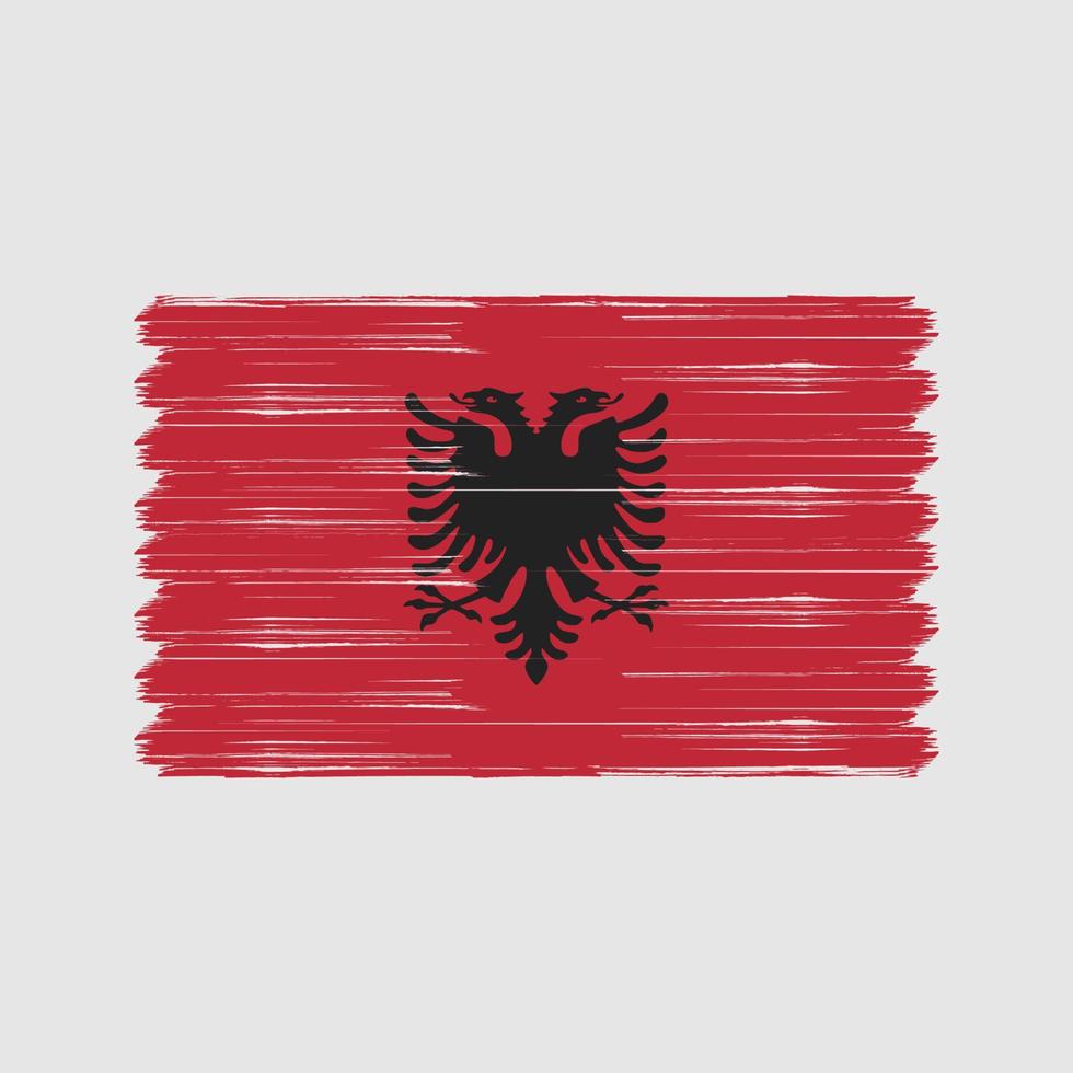 Albania Flag Brush. National Flag vector