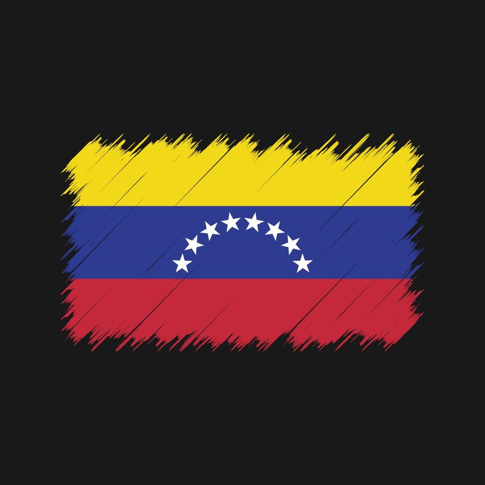 trazos de pincel de la bandera de venezuela. bandera nacional vector