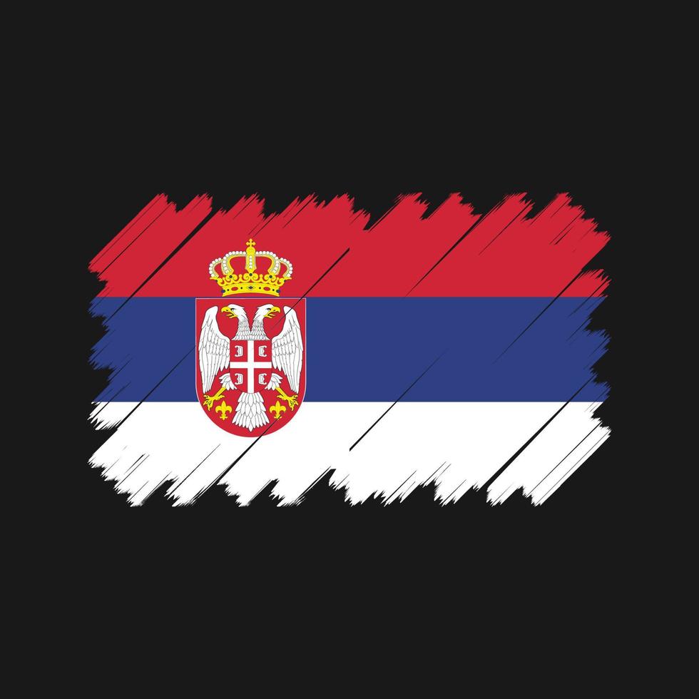 vector de bandera serbia. bandera nacional