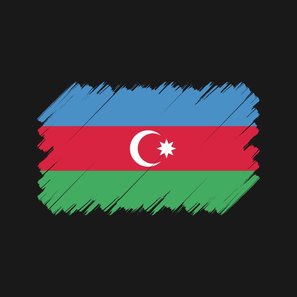 Azerbaijan Flag Brush. National Flag vector