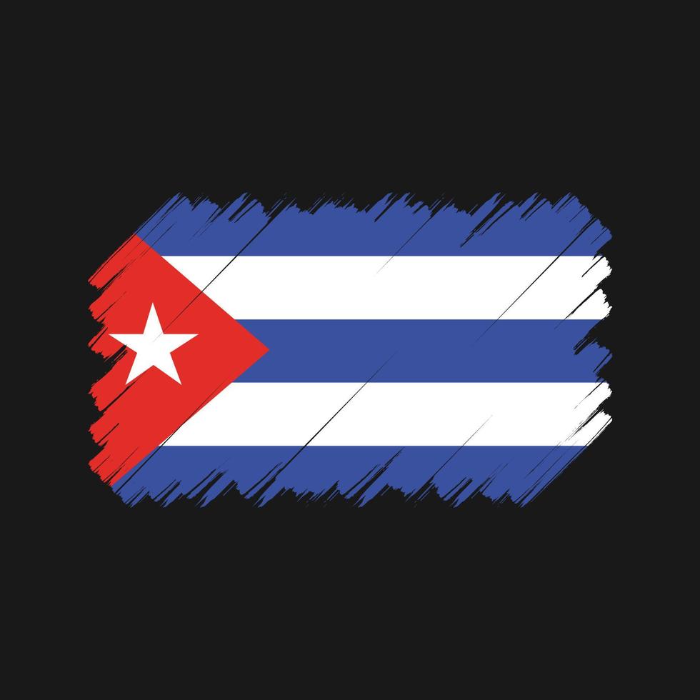Cuba Flag Brush. National Flag vector