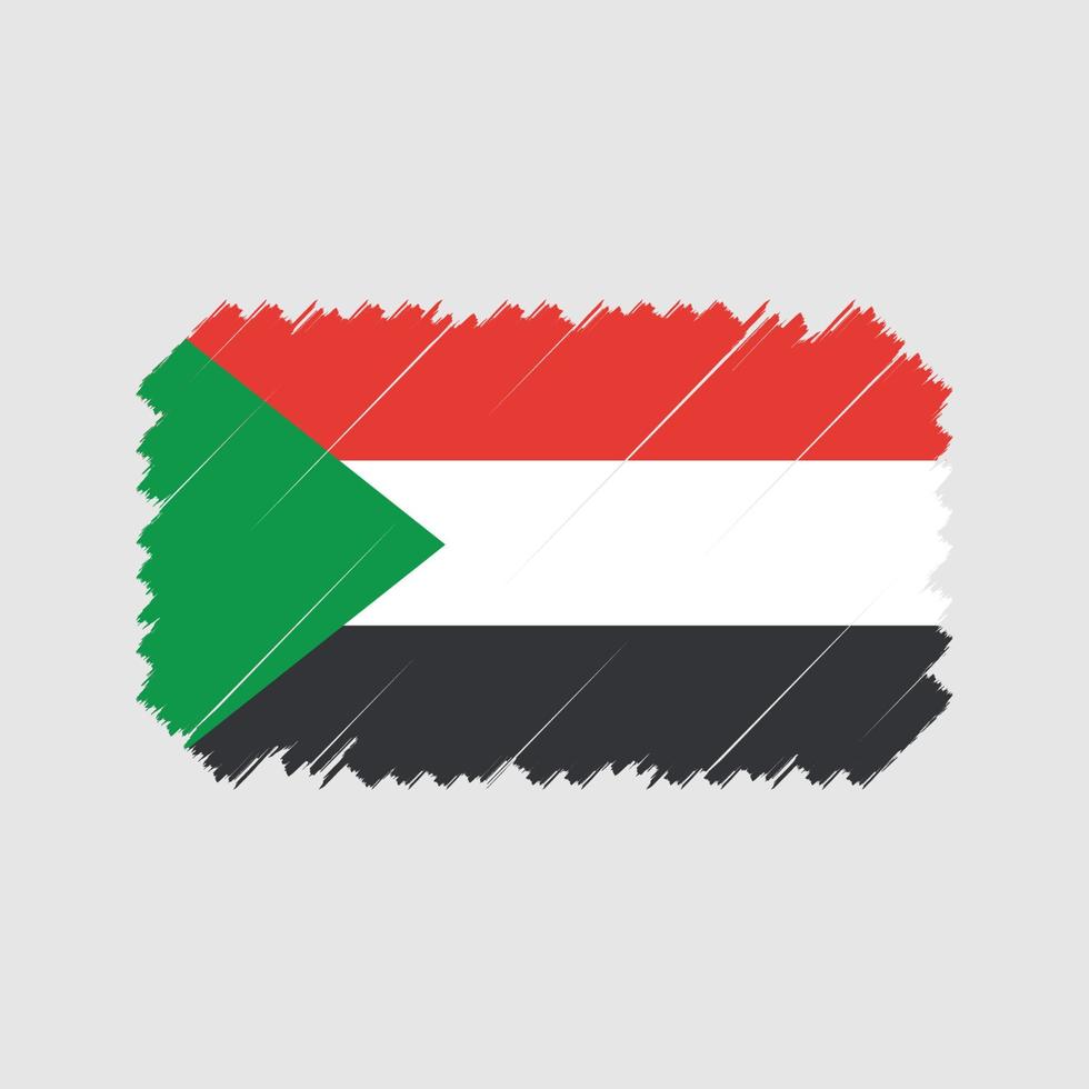 Sudan Flag Brush Vector. National Flag vector