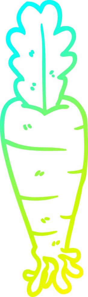 cold gradient line drawing cartoon parsnip vector