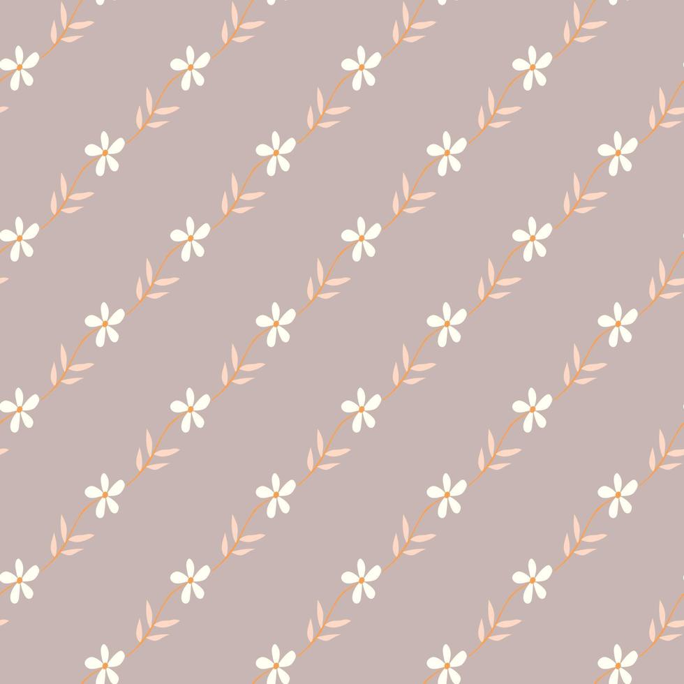 Doodle ditsy flowers seamless pattern. Cute chamomile print. Floral ornament. Pretty botanical backdrop vector