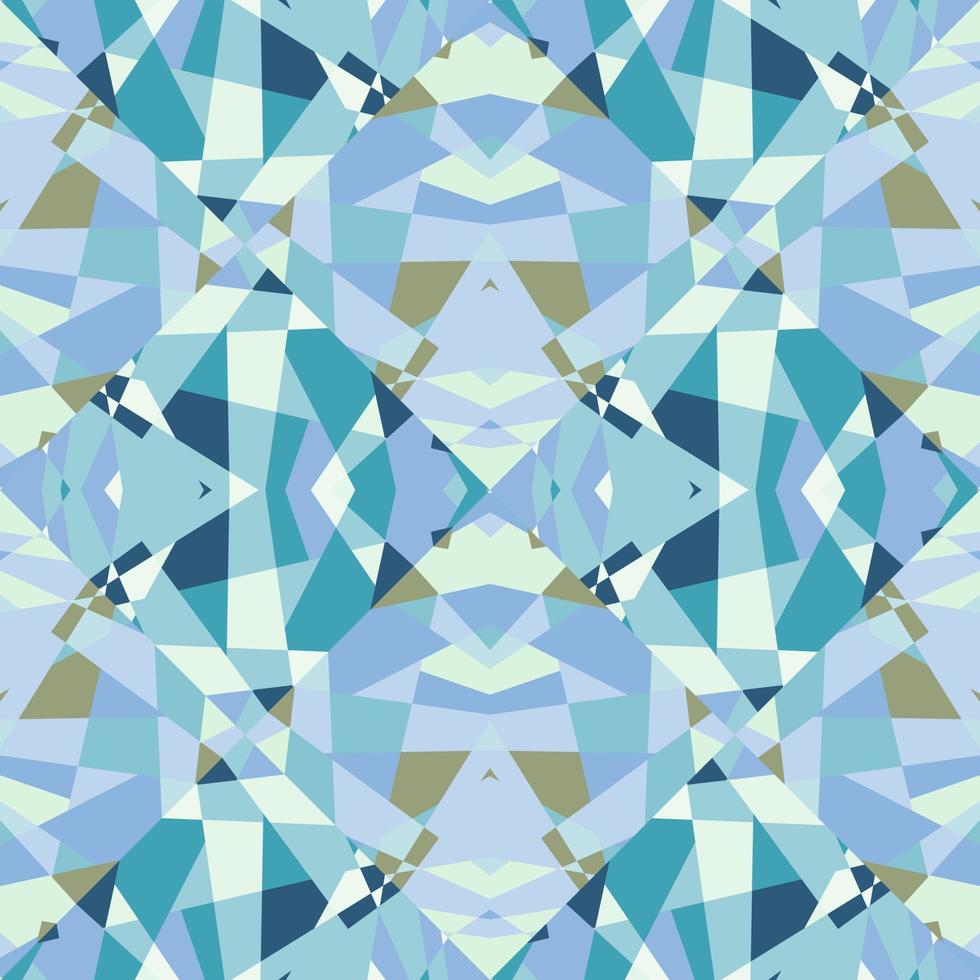 patrón sin costuras de caleidoscopio. adorno de mosaico abstracto decorativo. vector