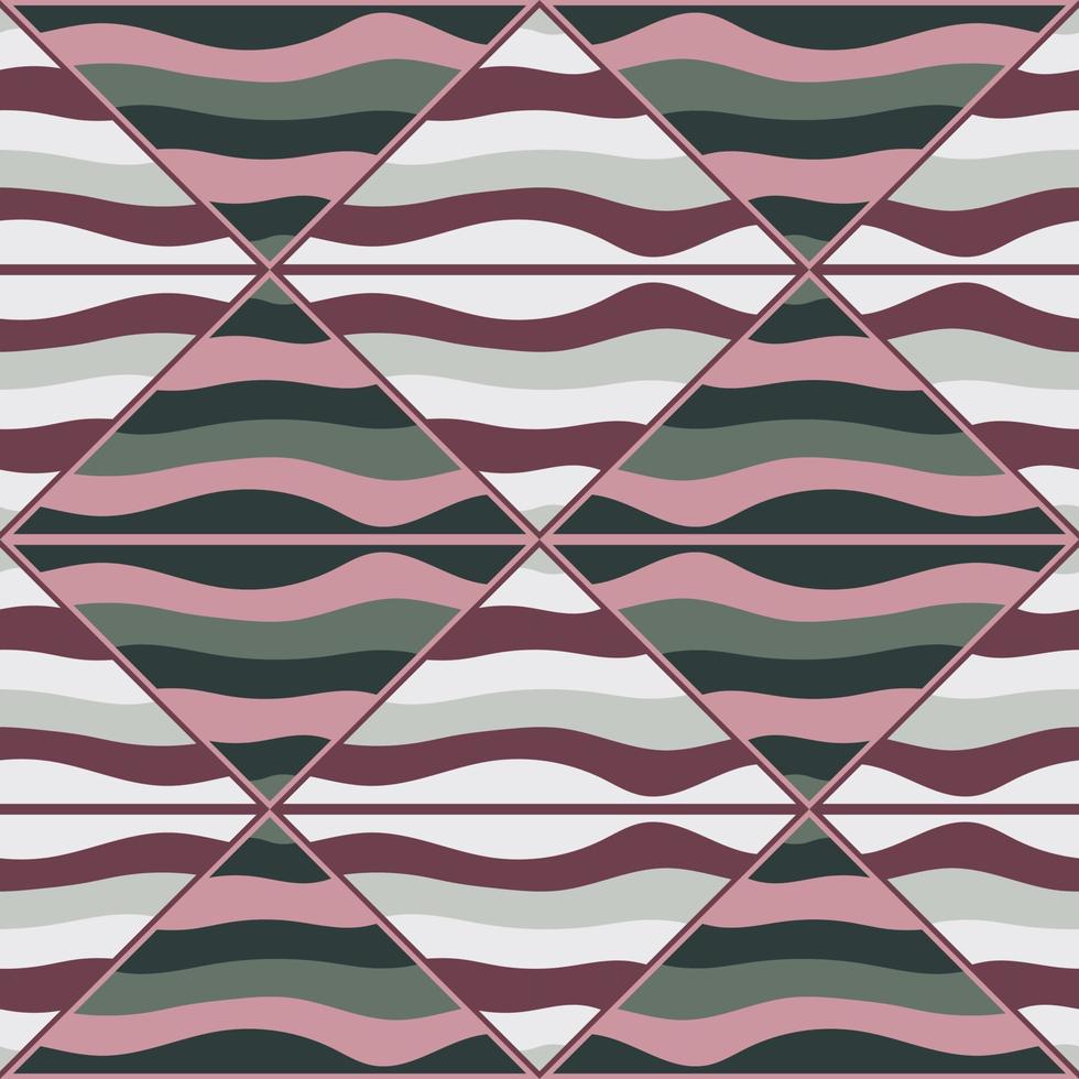 Vintage mosaic ornament seamless pattern. Decorative patchwork wallpaper in retro style vector