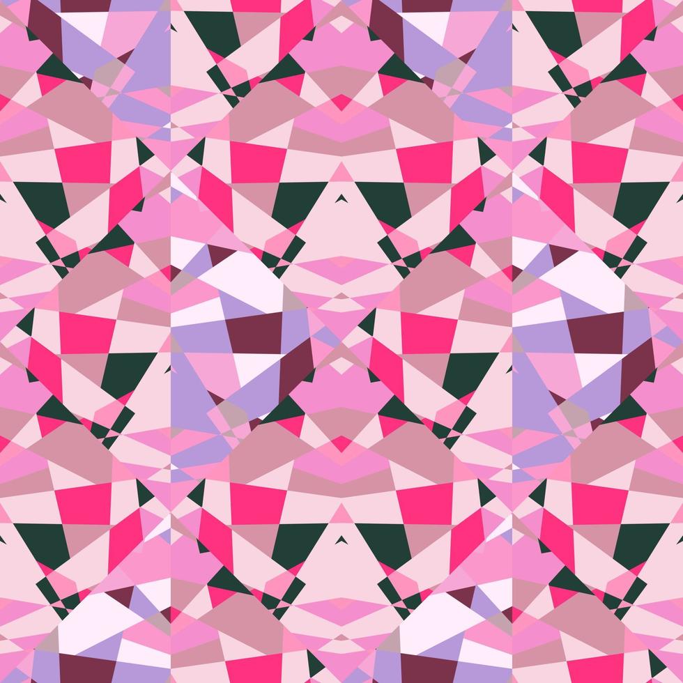 Kaleidoscope seamless pattern. Decorative abstract mosaic ornament. vector