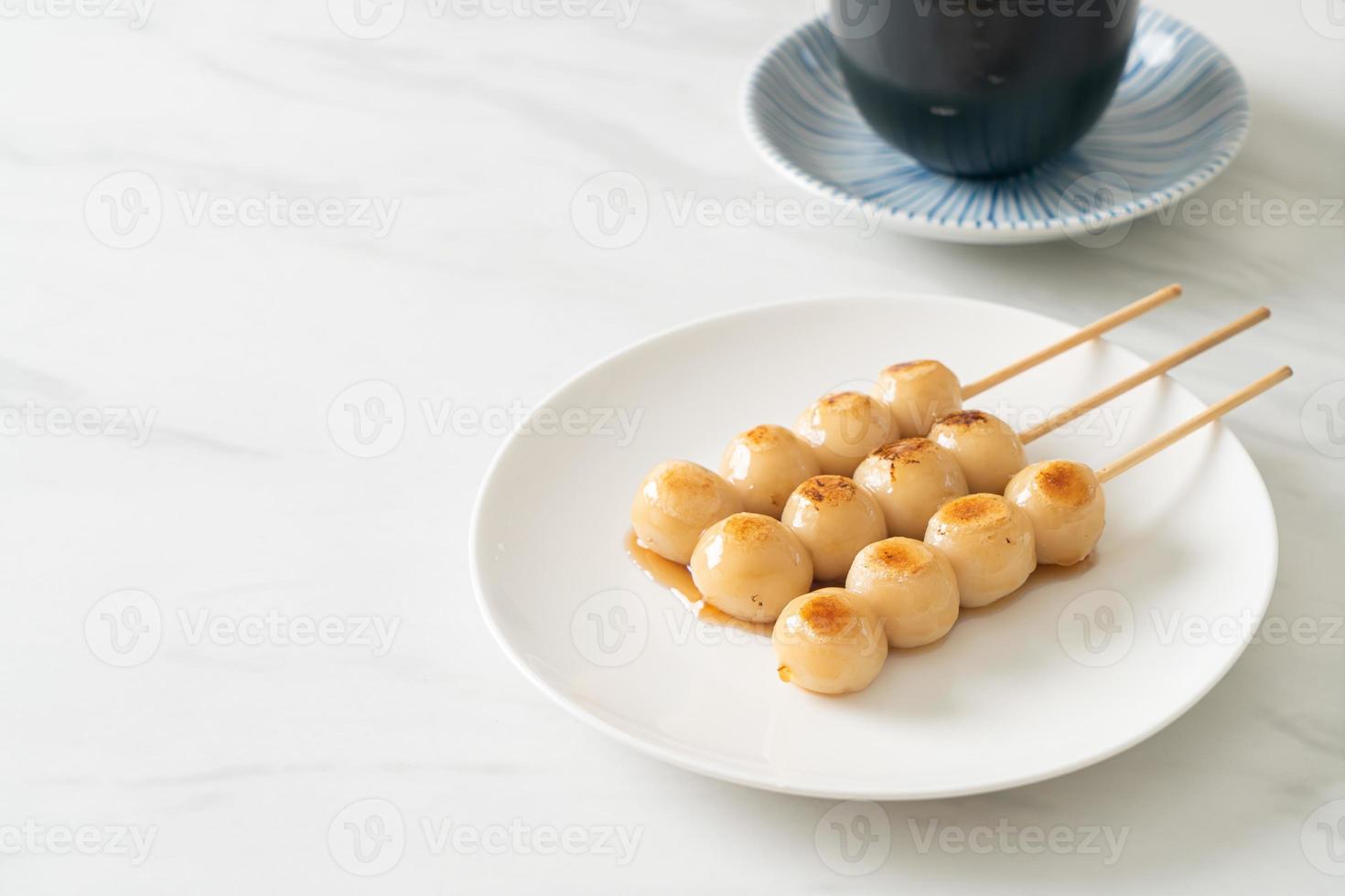 Mitarashi dango. Dumpling in a sweet soy sauce 10776669 Stock Photo at