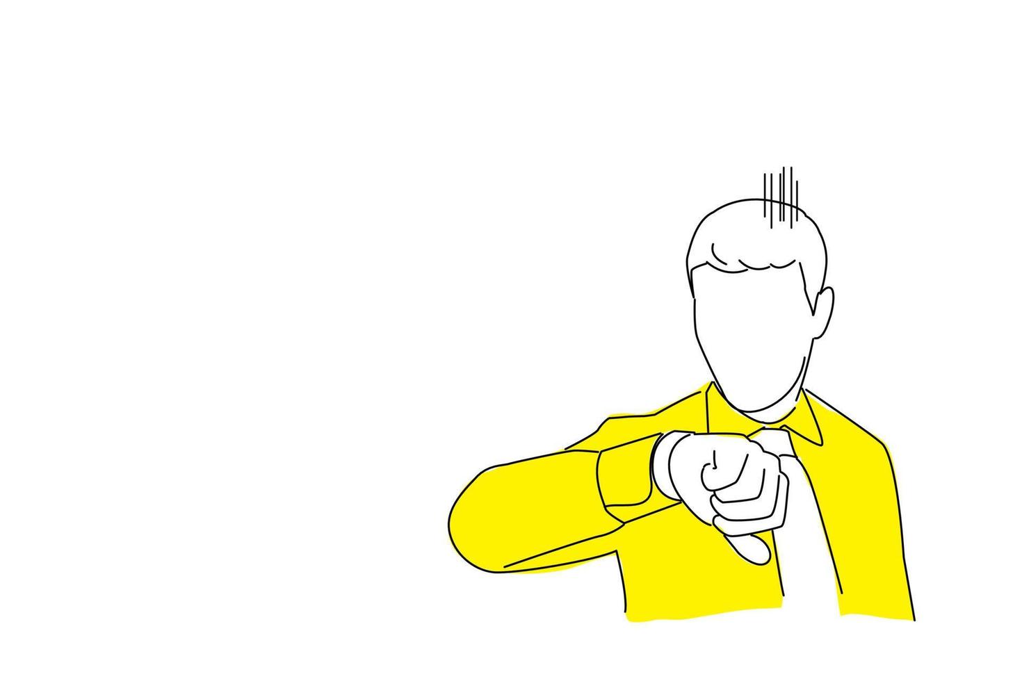 Drawing of anxious businessman in a hurry checking time, he is late for his business appointment. Single line art style vector