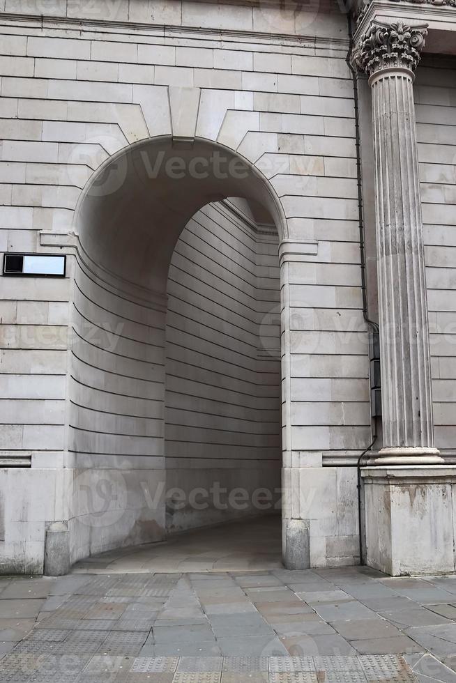 British architecture and facades of residential buildings the streets of London UK photo