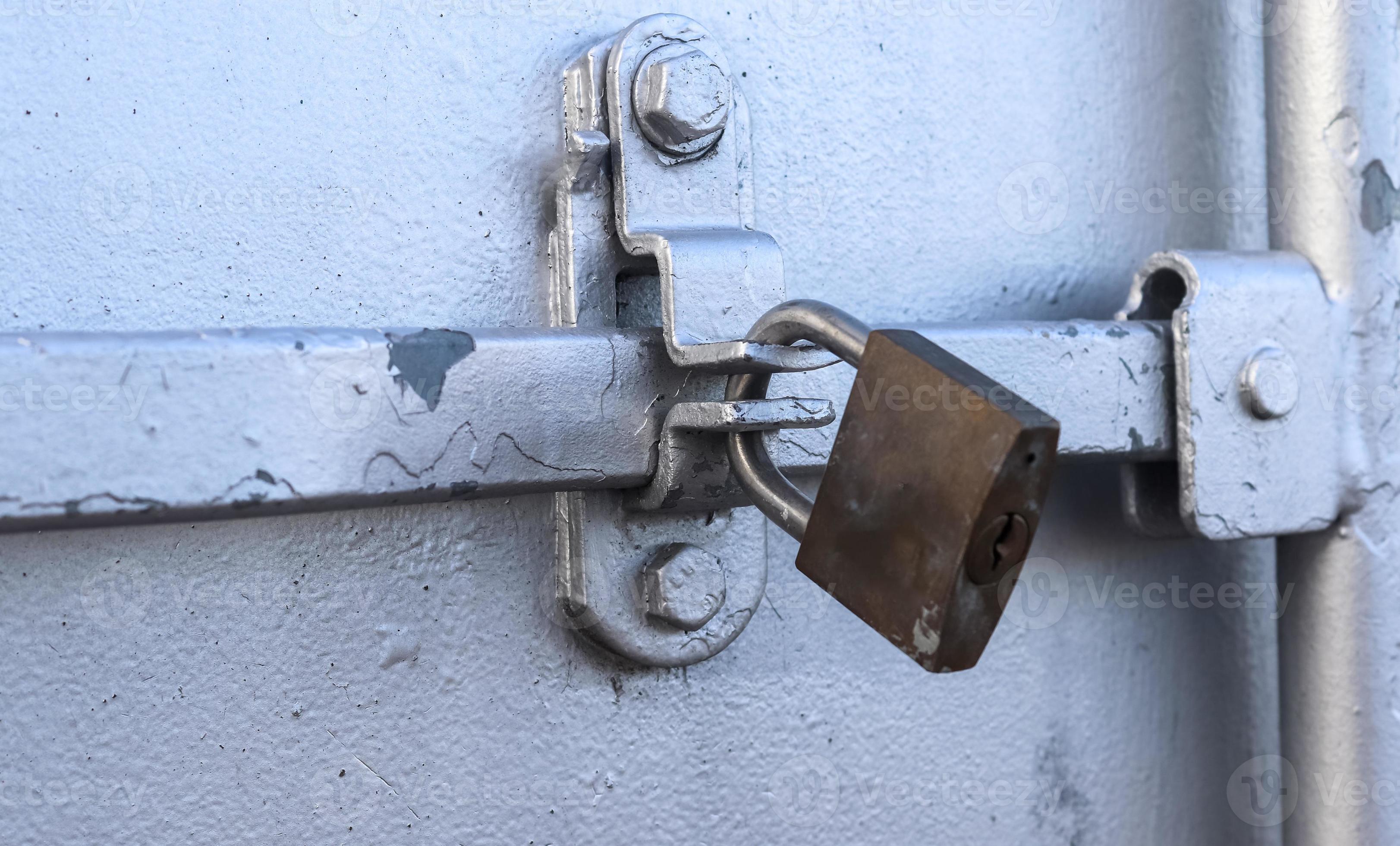 Silver colored industrial Intermodal Shipping Container Door Lock
