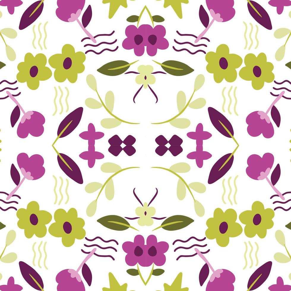 hand drawn floral pattern vector illustration