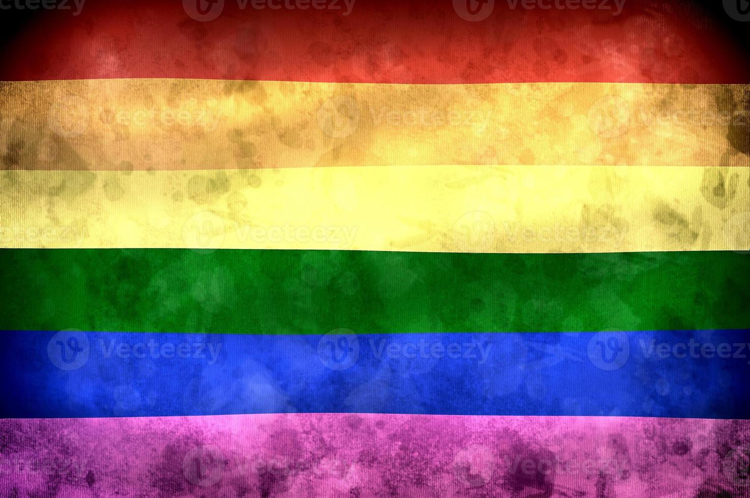 Lgbt community symbol in rainbow colors. Rainbow pride flag illustration. photo