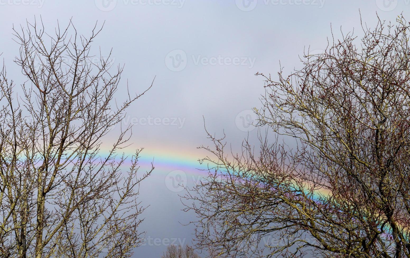 Stunning natural double rainbows plus supernumerary bows seen in northern germany photo