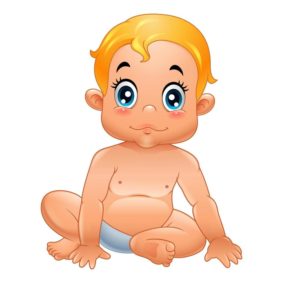 Cartoon cute baby vector