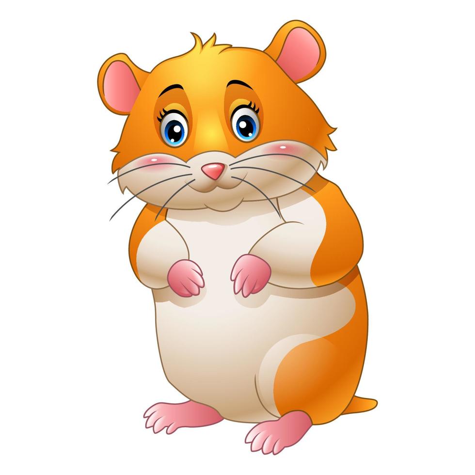 Cute hamster cartoon vector