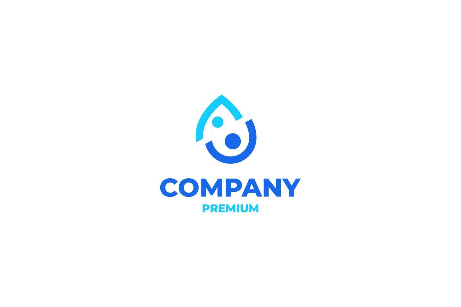 Flat drop family people droplet water donation logo vector icon design illustration