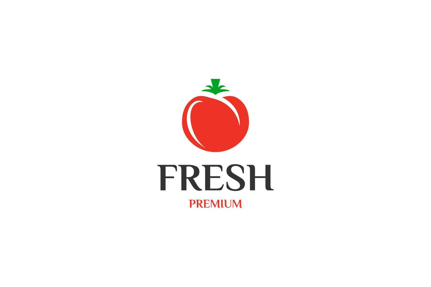 diseño de icono de logotipo de tomates frescos planos idea de ilustración vectorial vector