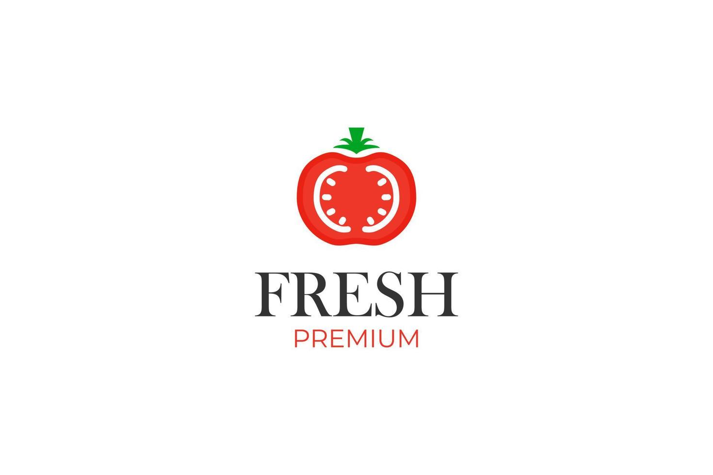 Flat fresh tomatoes logo icon design vector illustration idea